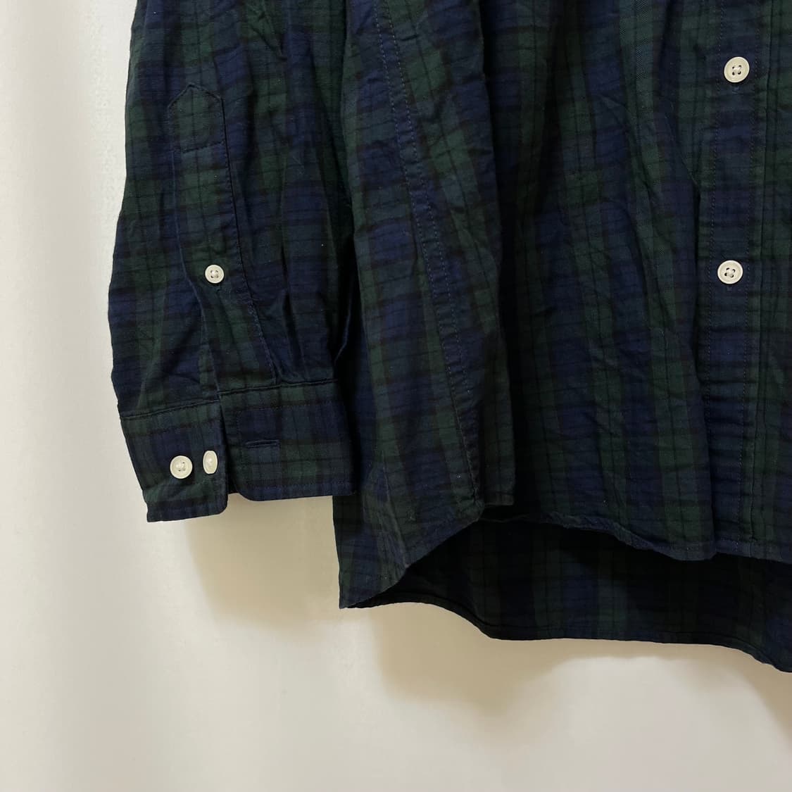 올젠 컴포트핏 체크 버튼다운 셔츠 XXL/110 상품이미지5