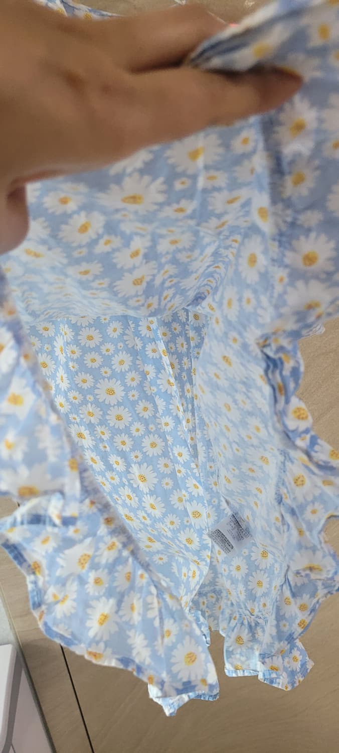 🌈키즈140사이즈🌈sfit하늘색 꽃무늬 원피스(여름용) 상품이미지5