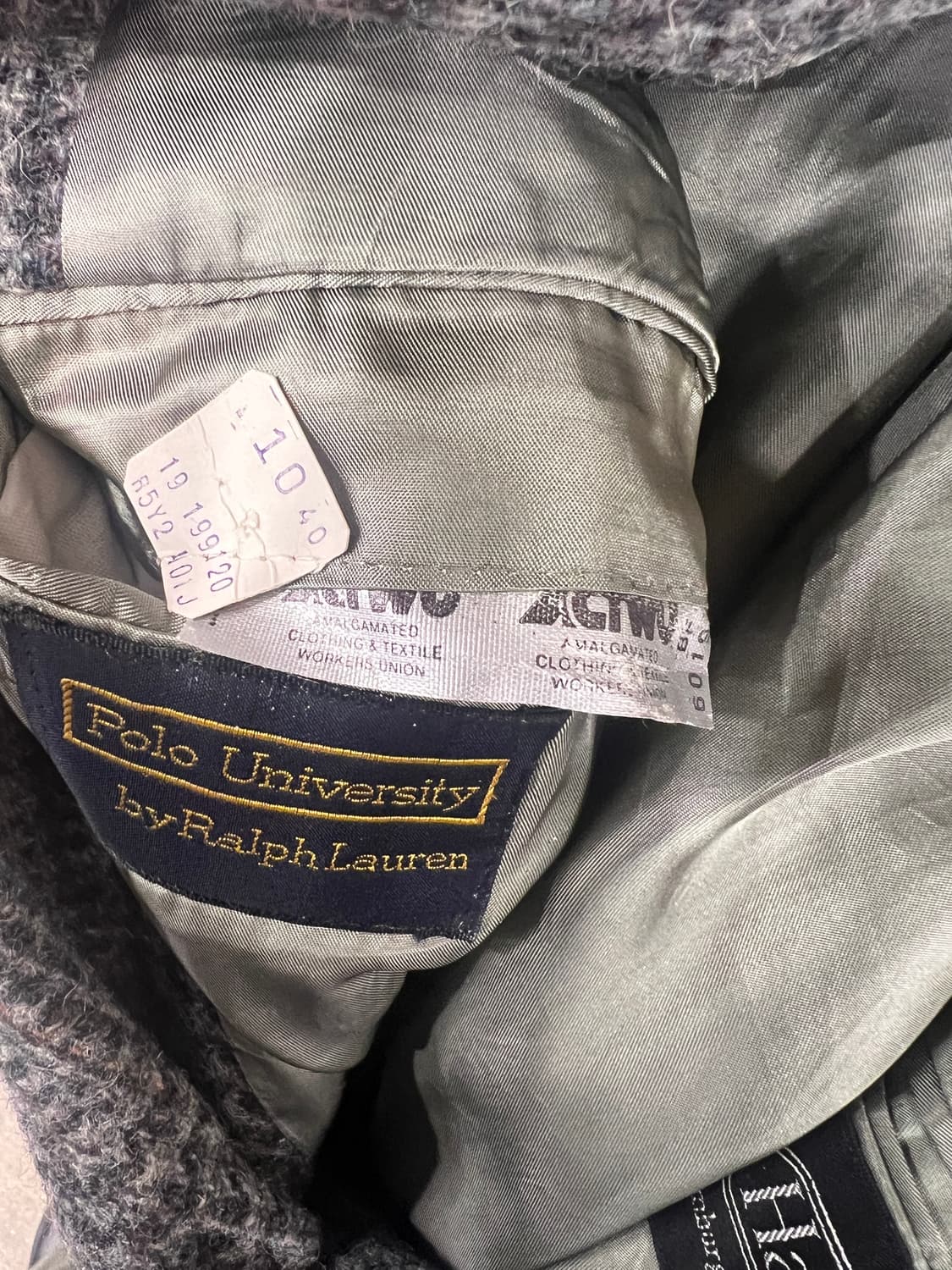 80’s Polo Ralph Lauren 울 체크 자켓 상품이미지8
