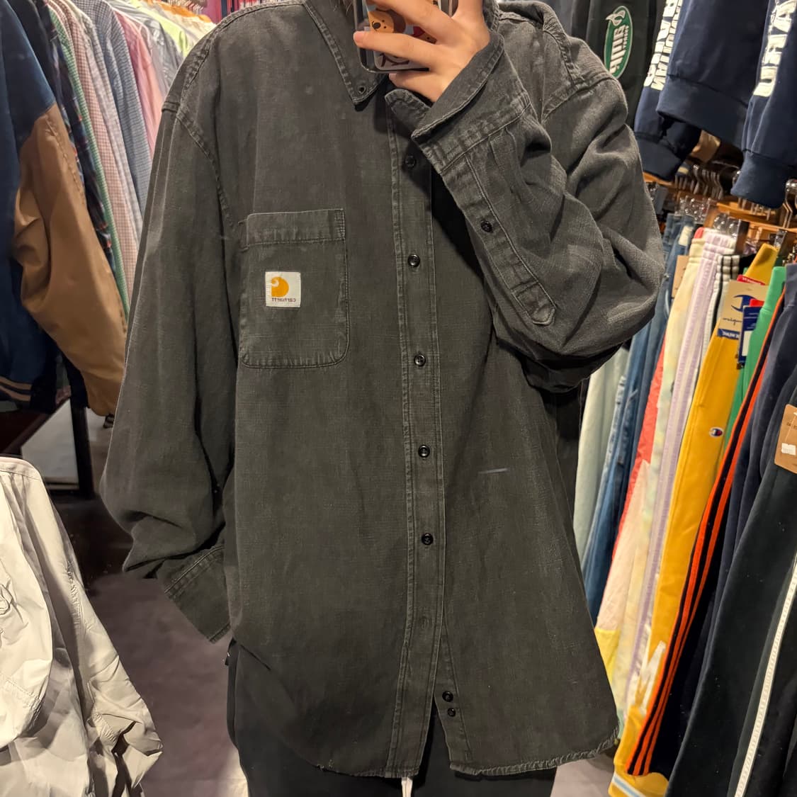 [IM]  Carhartt 칼하트 긴팔 셔츠 딥그레이 상품이미지1