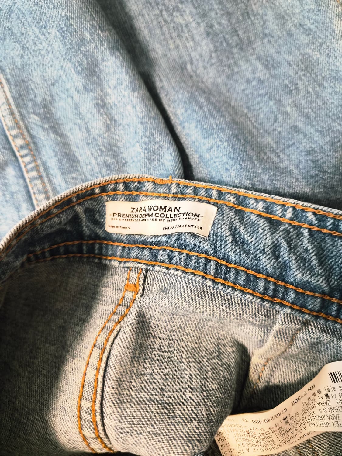 [ZARA/자라] 프리미엄 데님 버튼 미니스커트 (XS/24) 상품이미지7