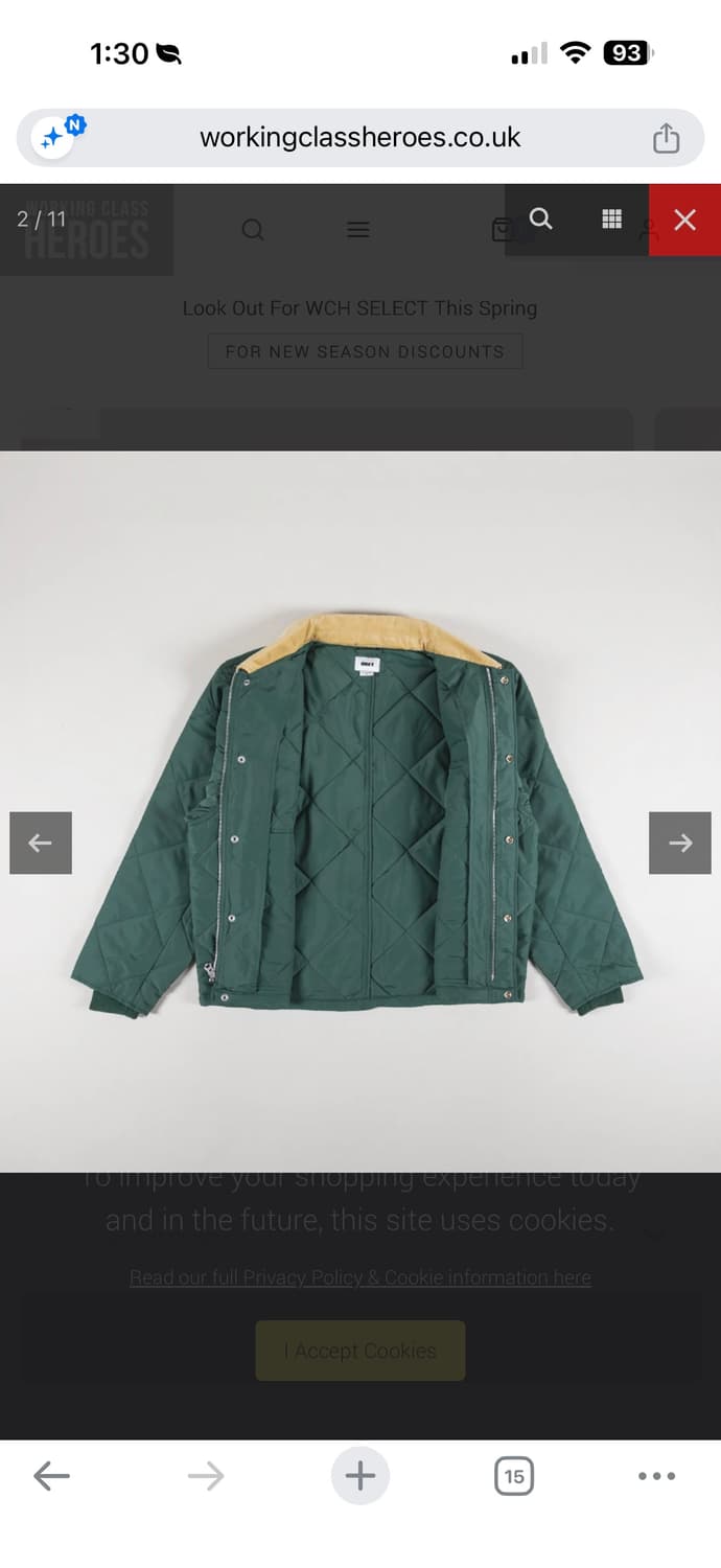 OBEY chisel jacket dark cedar multi [XL] 상품이미지2