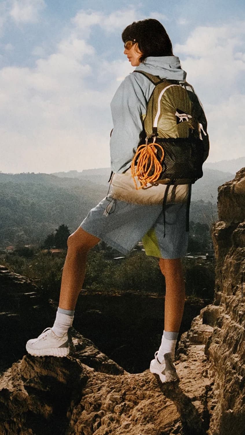 앤드 원더 x 메종 키츠네 백팩 라이트 그린 상품이미지1