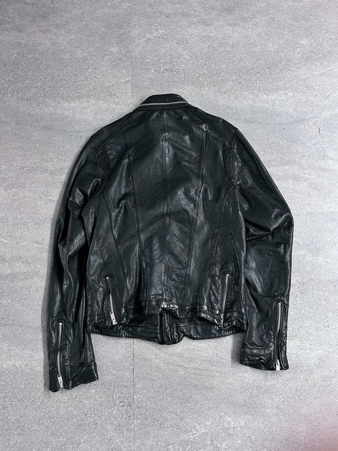 이탈리안 멀티 지퍼 램스킨 자켓 상품이미지6