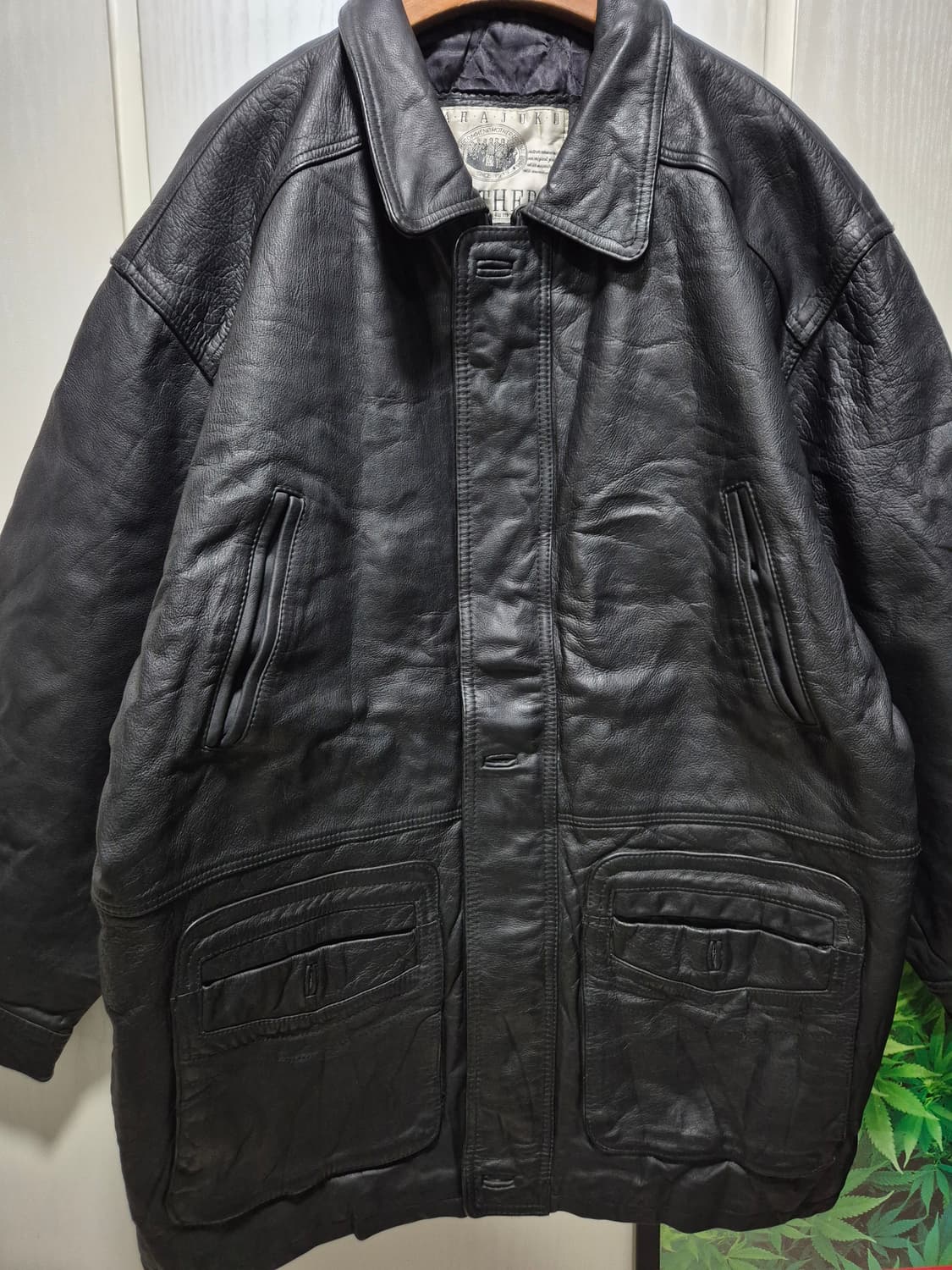 (세일)JPN빈티지. 소가죽 카코트 블랙 상품이미지2