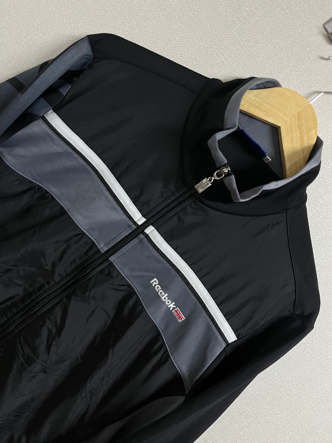 리복 블랙 트랙탑 자켓 상품이미지3