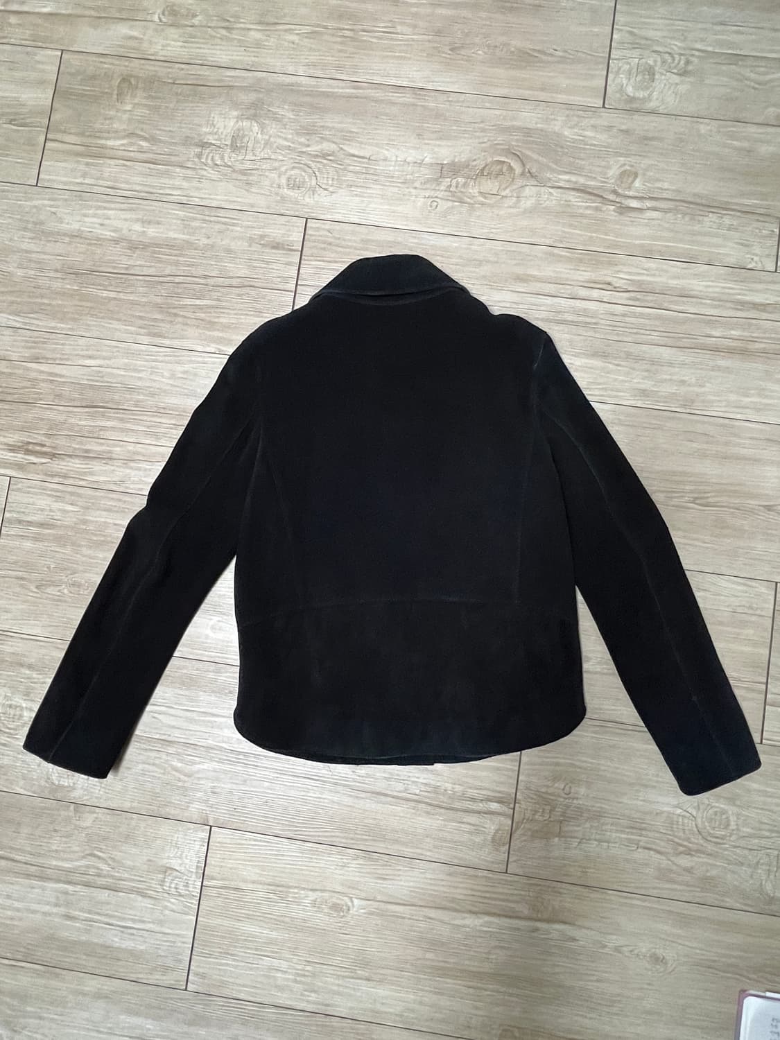 레투 스테이트먼트 블랙 리얼 스웨이드 자켓 상품이미지2