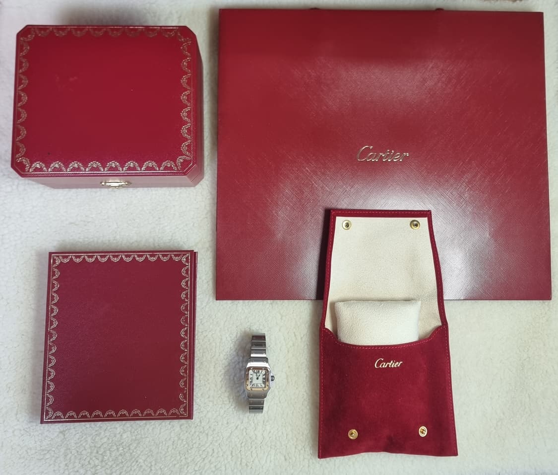 [까르띠에 정품보증서]산토스 갈베 18K 콤비 쿼츠 스몰 여성시계 12년 상품이미지9