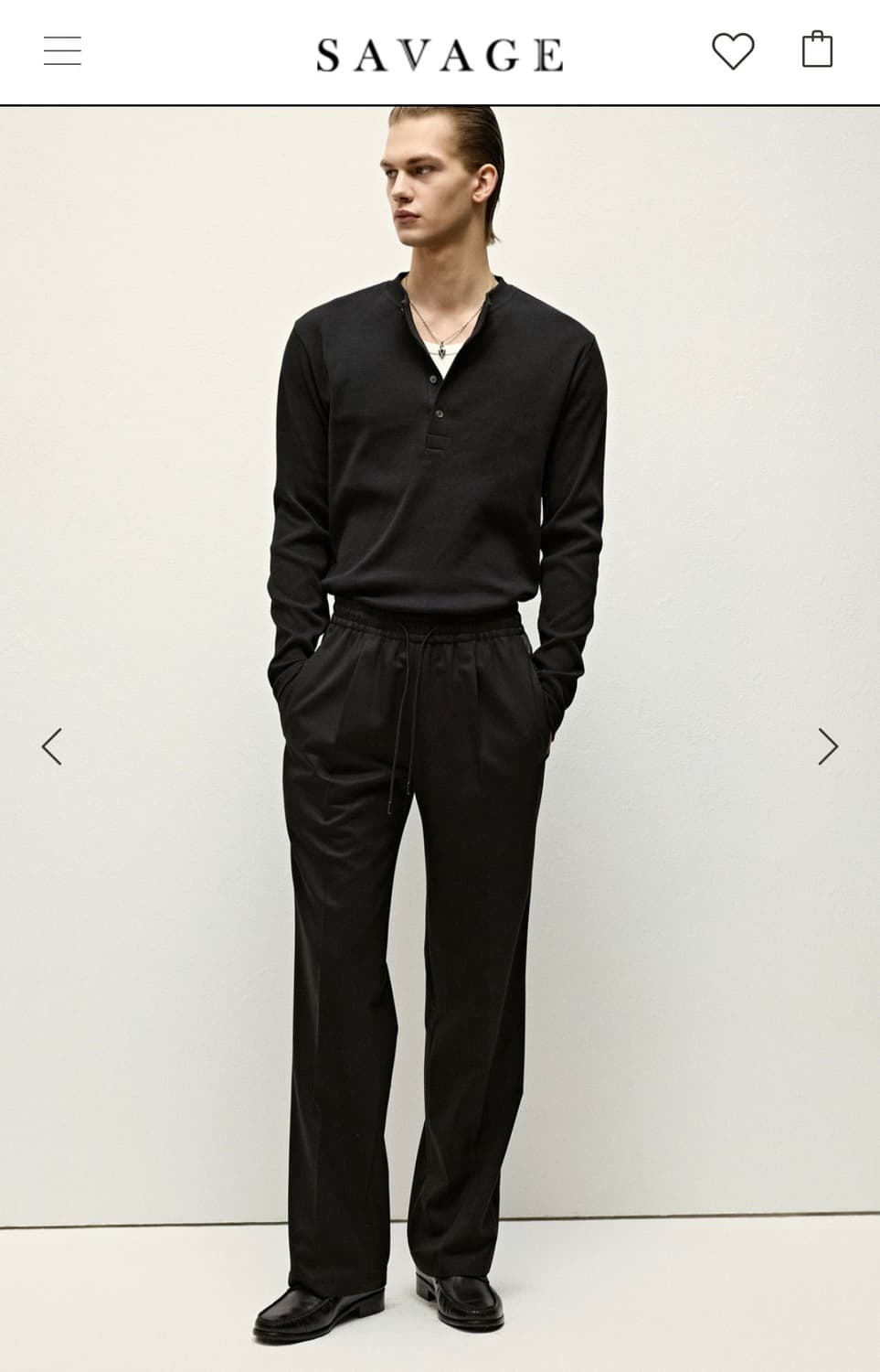 새상품) 세비지 사틴 스트링 팬츠 L 상품이미지1