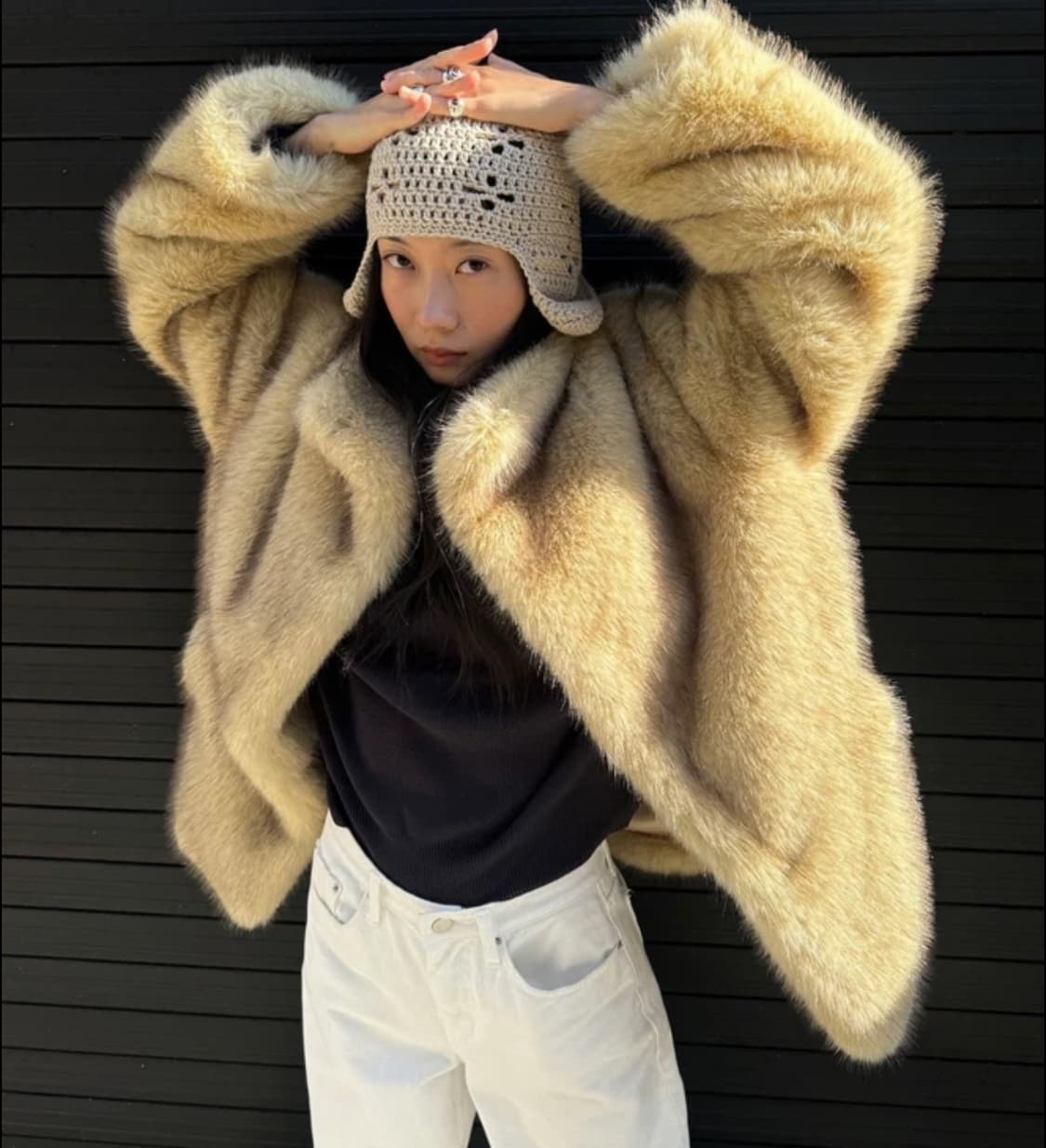 오브오브 퍼 자켓 애쉬 옐로우 상품이미지1