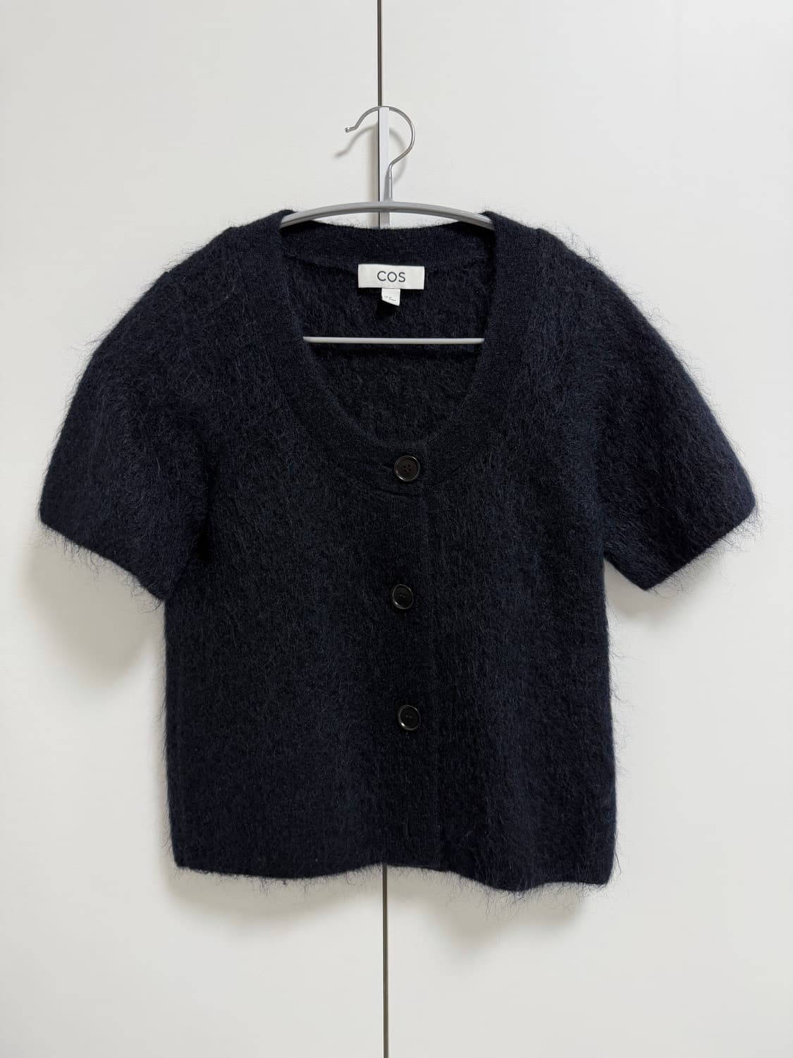 Cos 모헤어 반팔 가디건 블랙 XS 상품이미지1