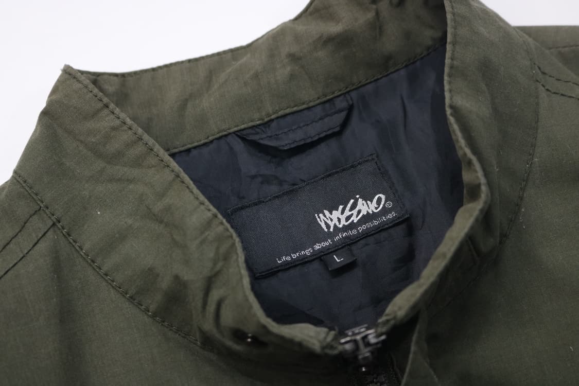 모시모 빈티지 카키 스탠드 칼라 워크 자켓 상품이미지5