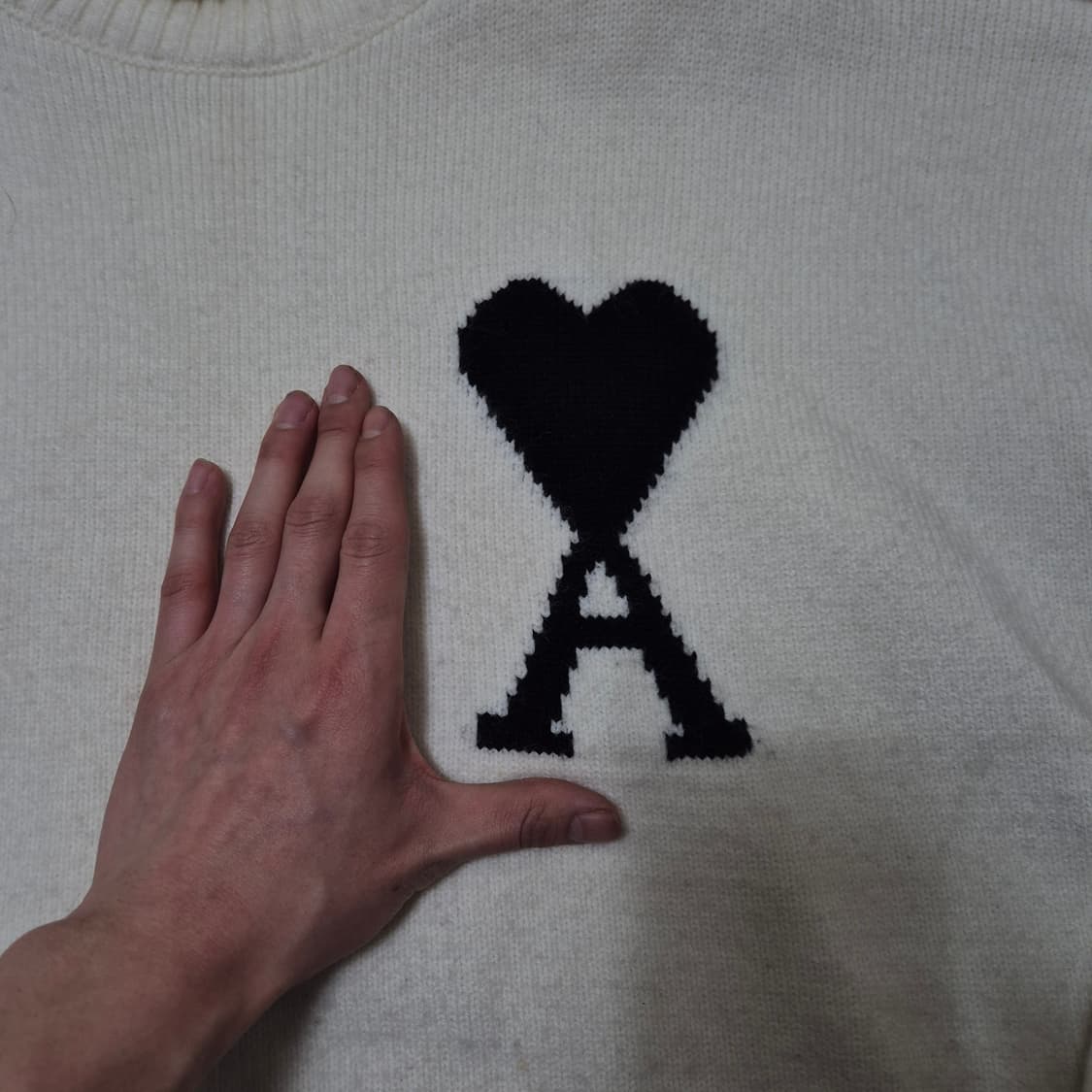 아미 빅하트 로고 터틀넥 목폴라 니트 L(100) 상품이미지5