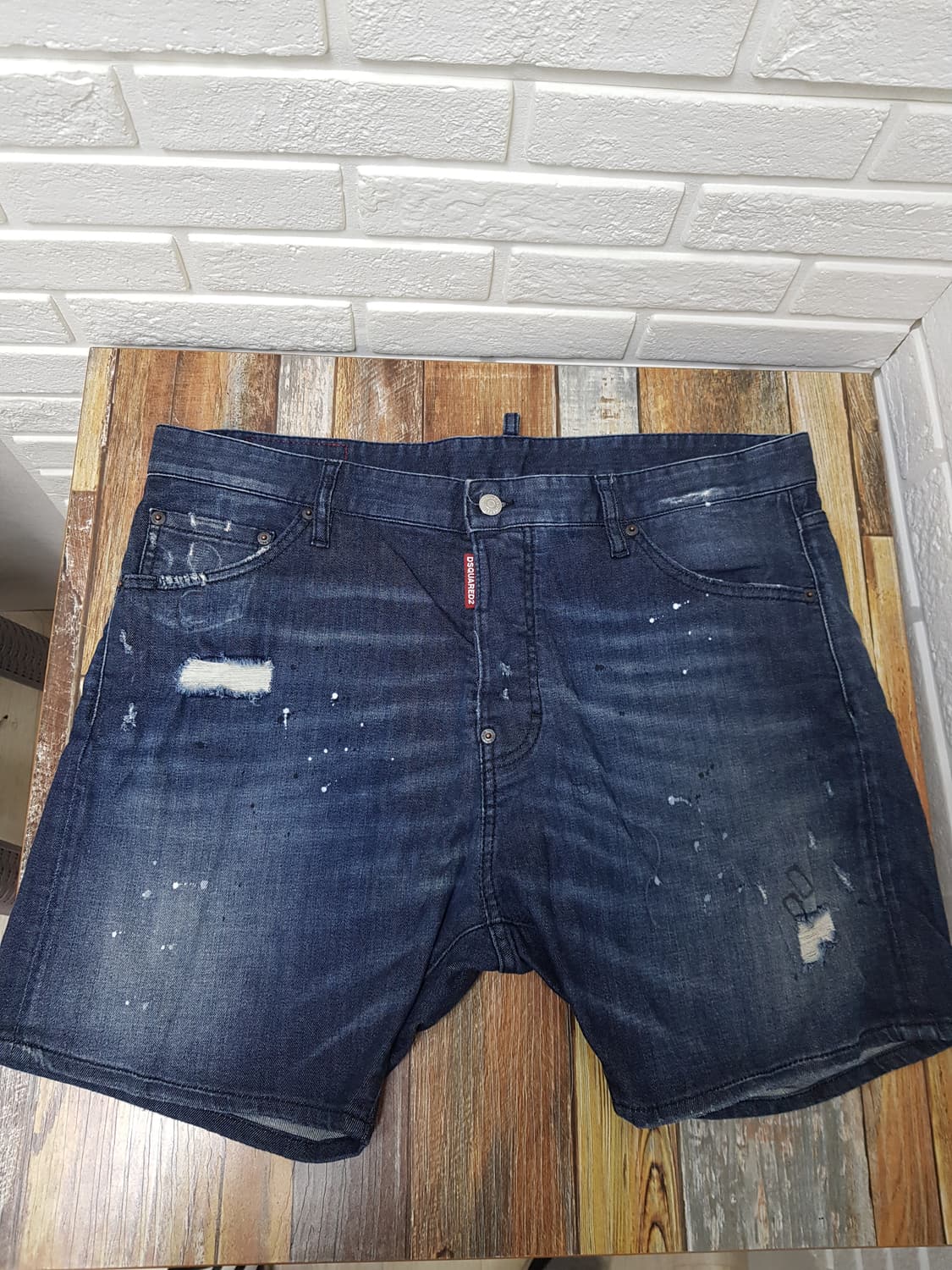 [54/정품] 디스퀘어드2 데님 숏팬츠 데미지 워싱진 상품이미지1