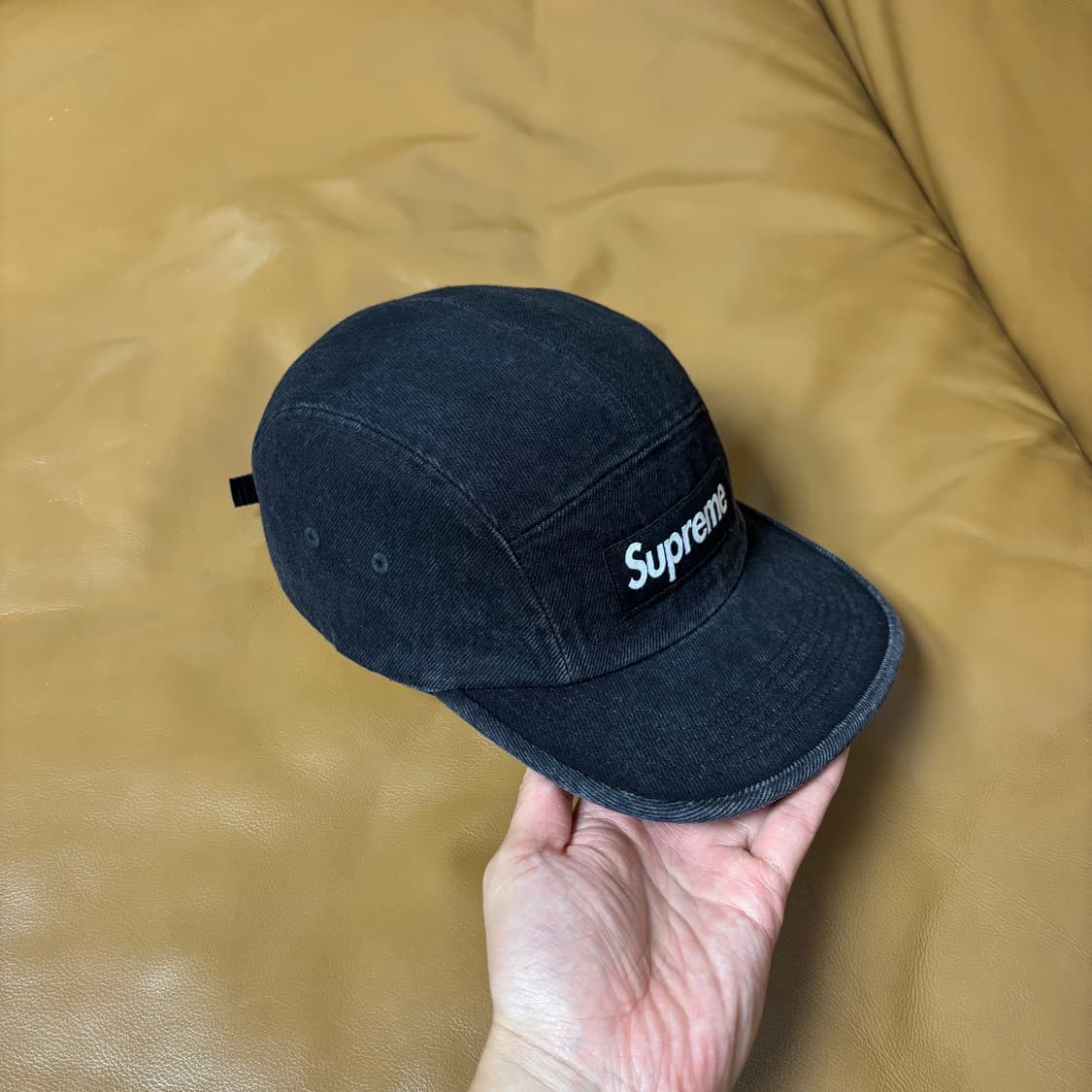 Supreme 슈프림 워시드 데님 블랙 캠프캡 모자 Denim Black 상품이미지3