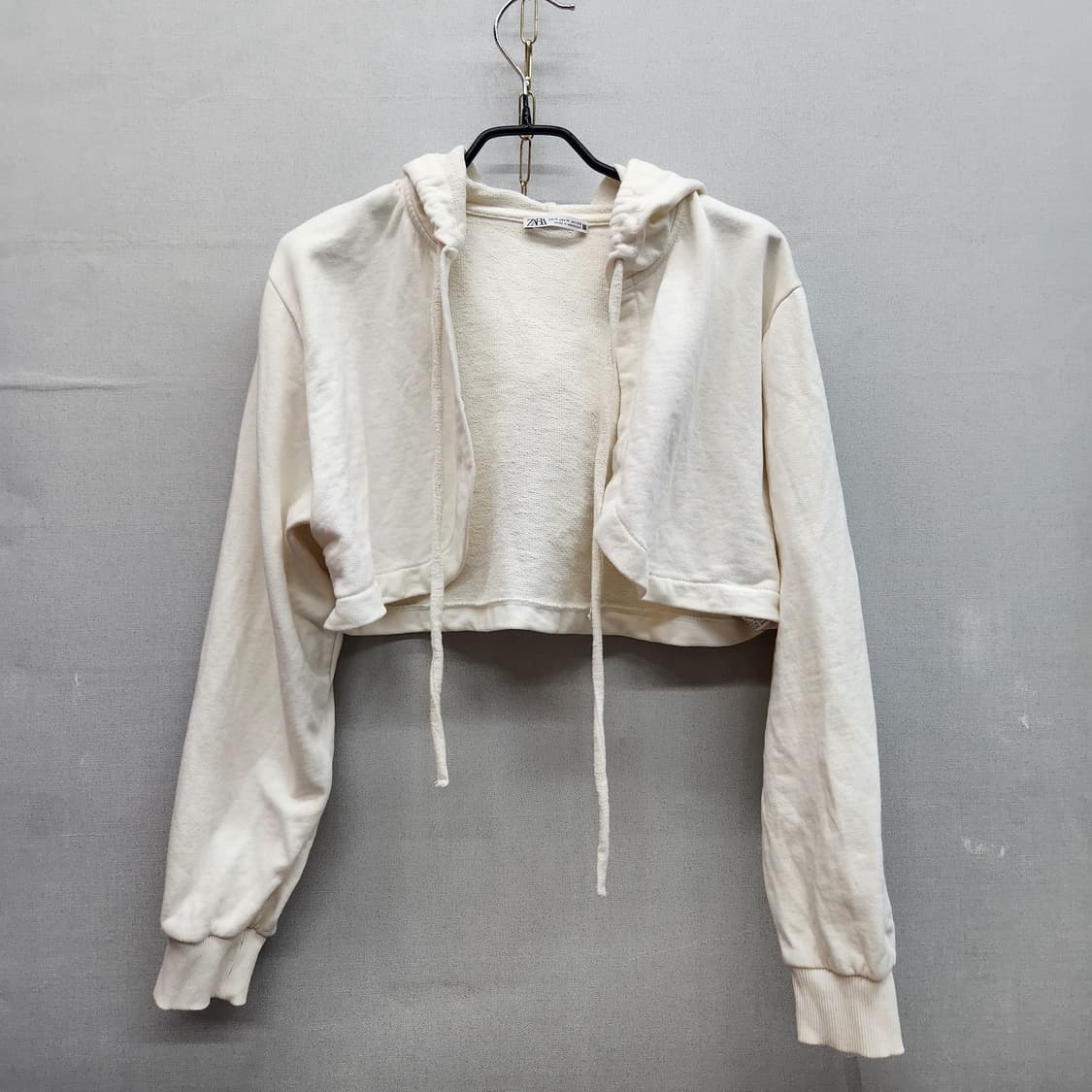 자라 ZARA 오픈 크롭 후드 가디건 M(L) 상품이미지1