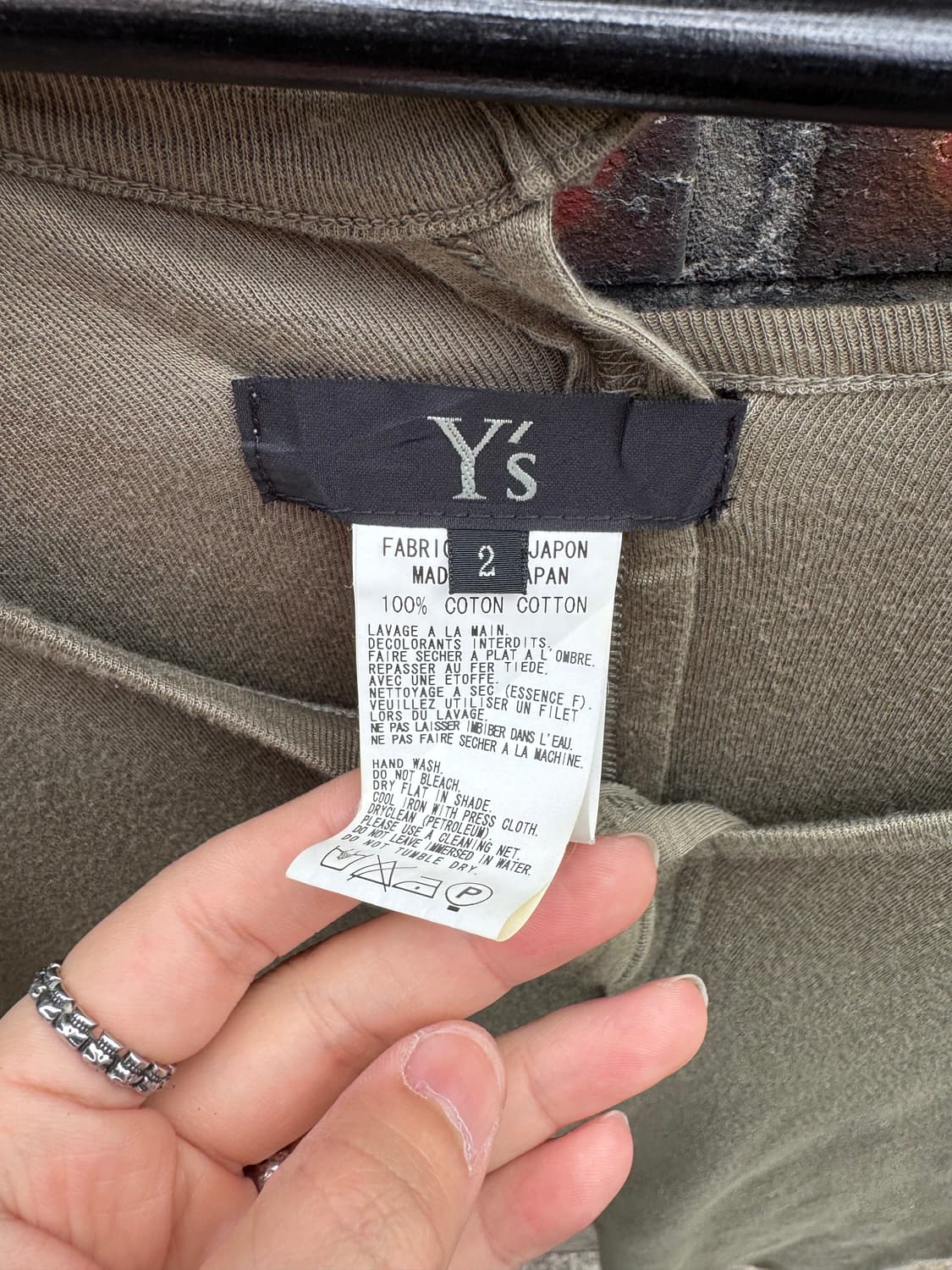 Y's by 요지야마모토 언발란스 반팔티셔츠 상품이미지3