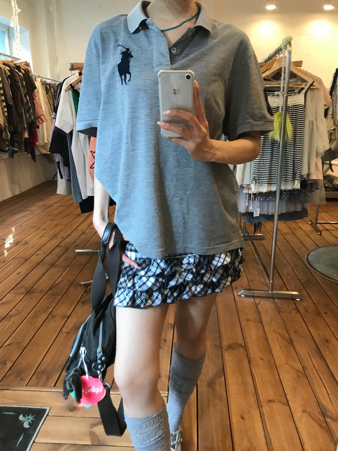 폴로 그레이 빅포니 카라 티셔츠 상품이미지1