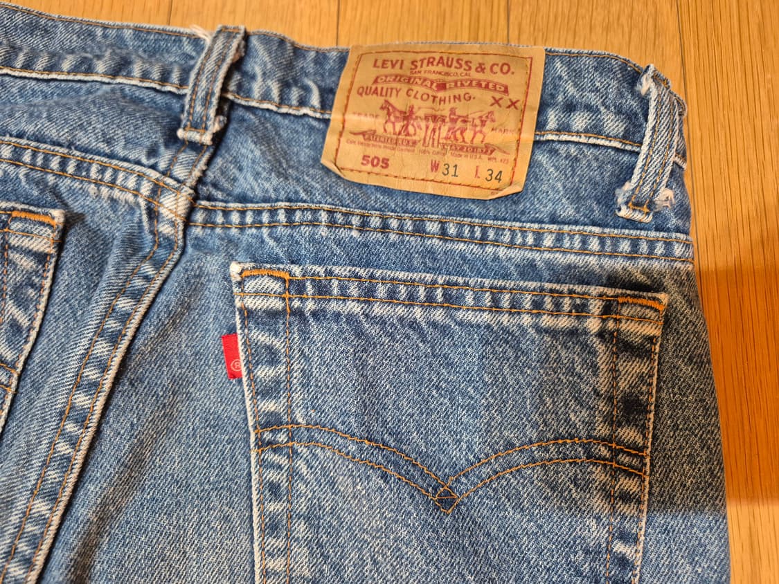 90s 미국 리바이스 R탭 레드 505 데님 팬츠 상품이미지9
