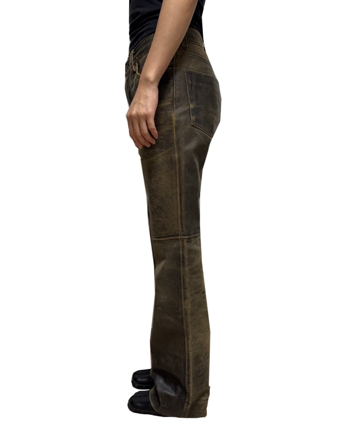 GAP 갭 스트레이트 레더 부츠컷 팬츠 상품이미지3