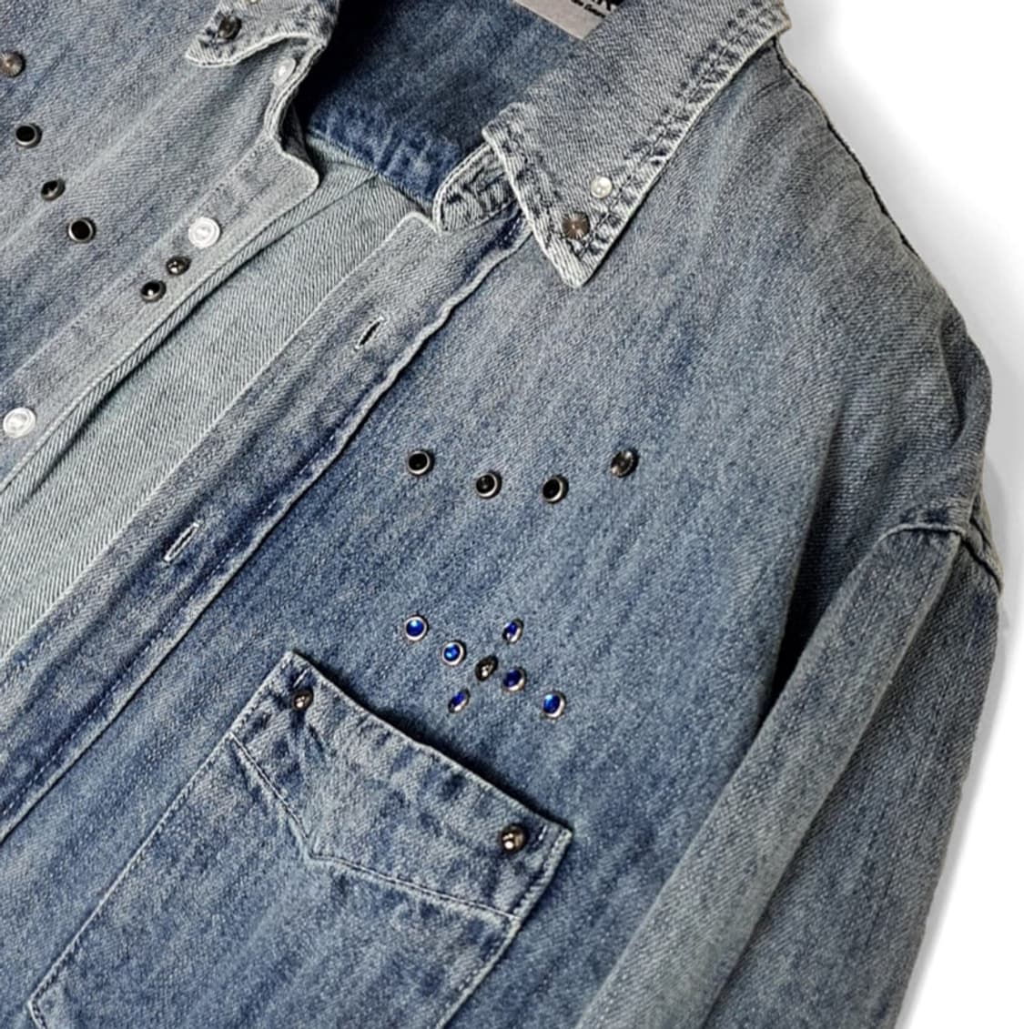 가키하라 웨스턴 워싱 데님셔츠 3회착 특가 상품이미지5