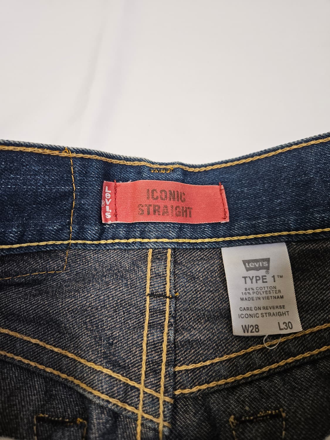 00s 리바이스 아이코닉 데님팬츠 스트레이트핏 타입1 빈티지 28x30 상품이미지3
