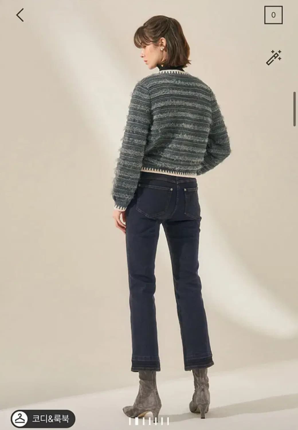 마른 55 텍달린 새상품 마인 기모 부츠컷 데님 청바지 슬랙스 타임 랑방 상품이미지2