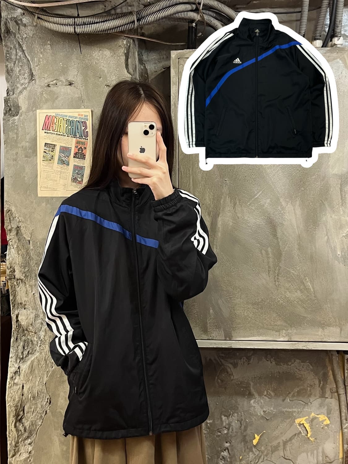 아디다스 바람막이 블랙 95 #csz554 상품이미지1