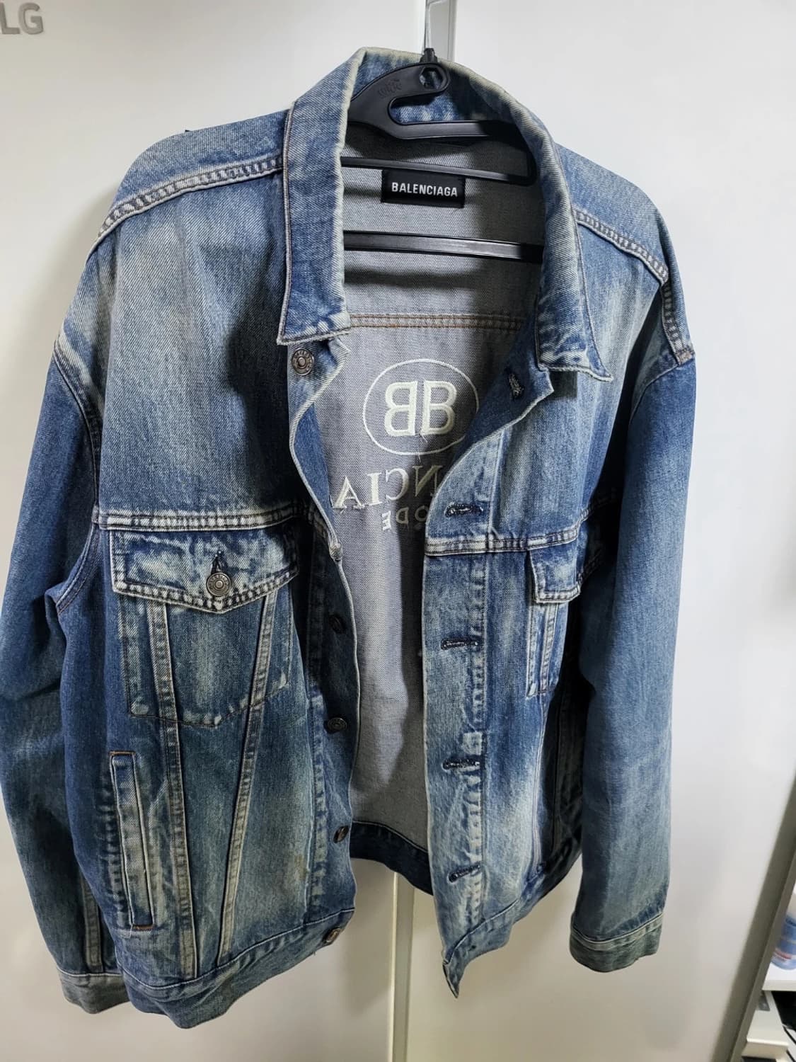 (46)발렌시아가 bb로고 청자켓 데님자켓 상품이미지1