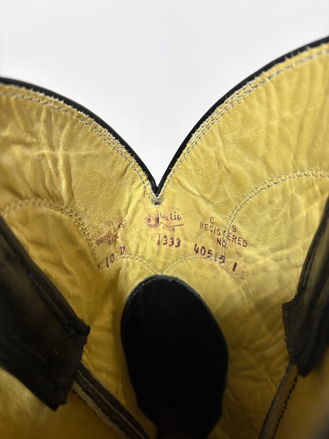 80s 빈티지 저스틴 7333 웨스턴 부츠 Made in USA 상품이미지7