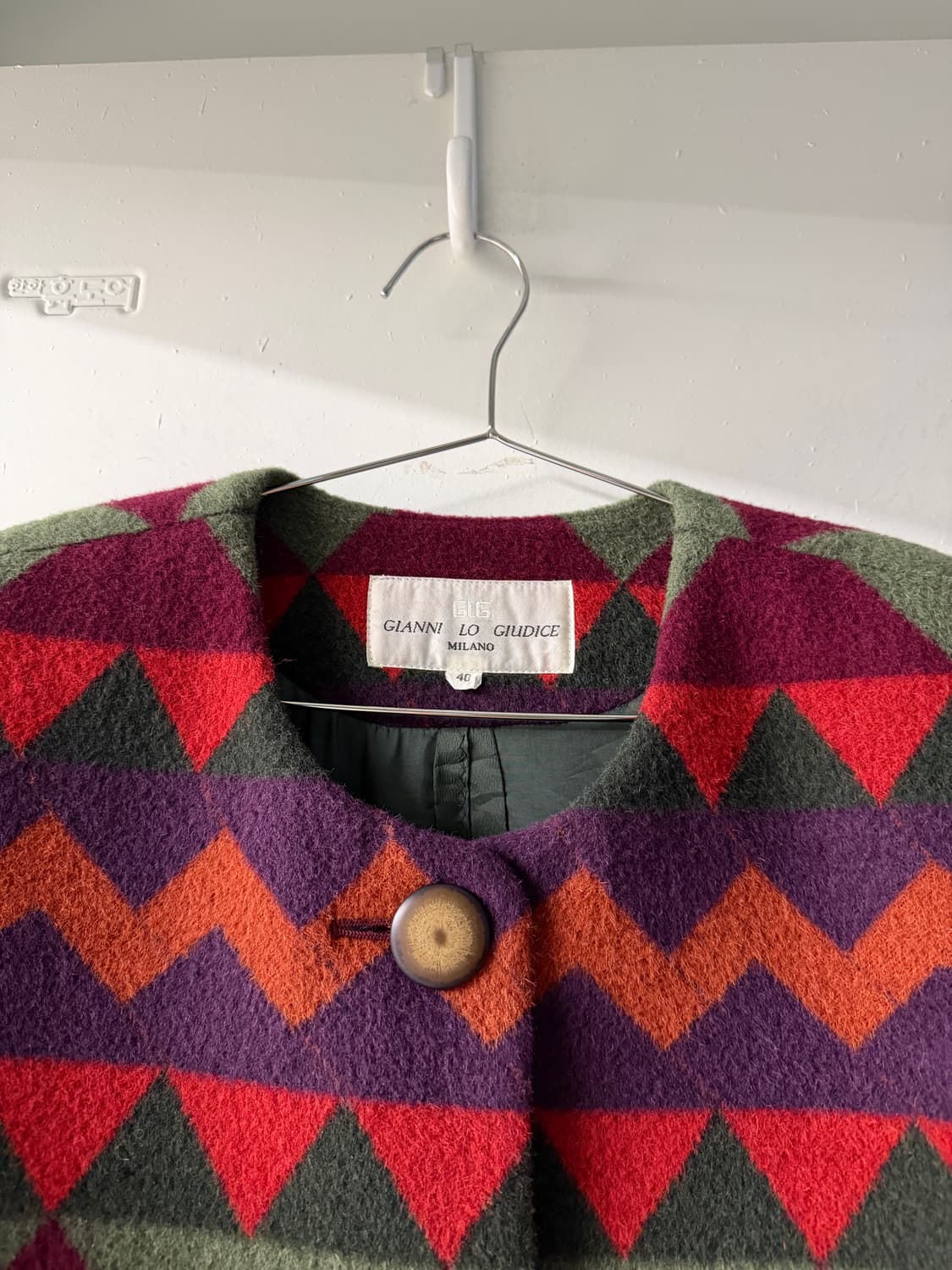 일본빈티지 모리 패턴 울 코트자켓 상품이미지7