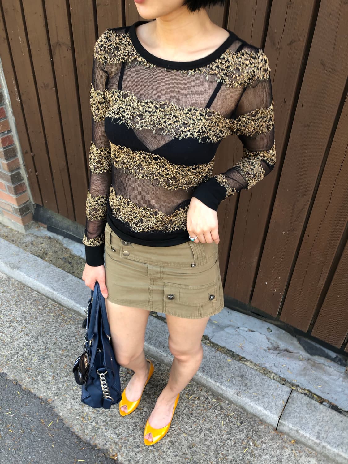 egoist khaki cargo mini skirt  상품이미지5