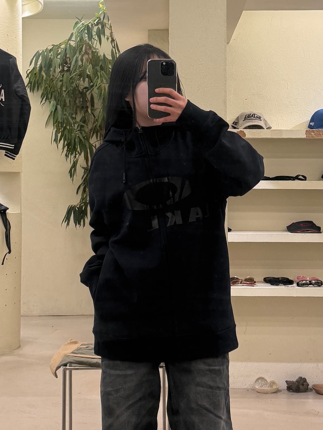 오클리 네이비 빅로고 후드집업 U459 상품이미지1