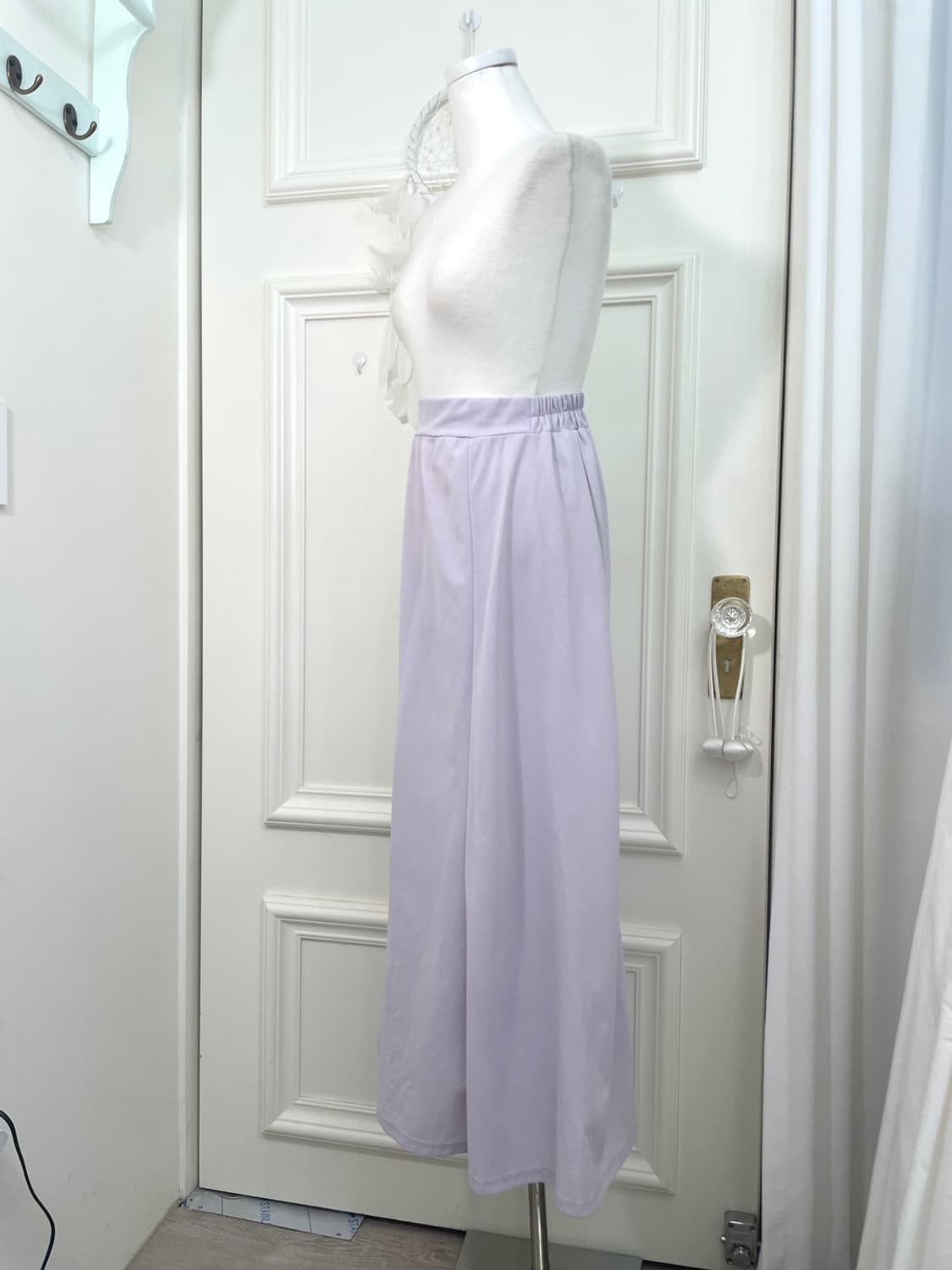 lavender a-line banding long skirt 상품이미지2