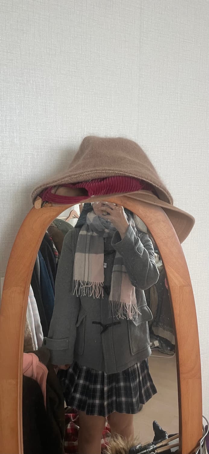 모리걸 빈티지 사와코 그레이 떡볶이 숏코트 🩶🖤 상품이미지6