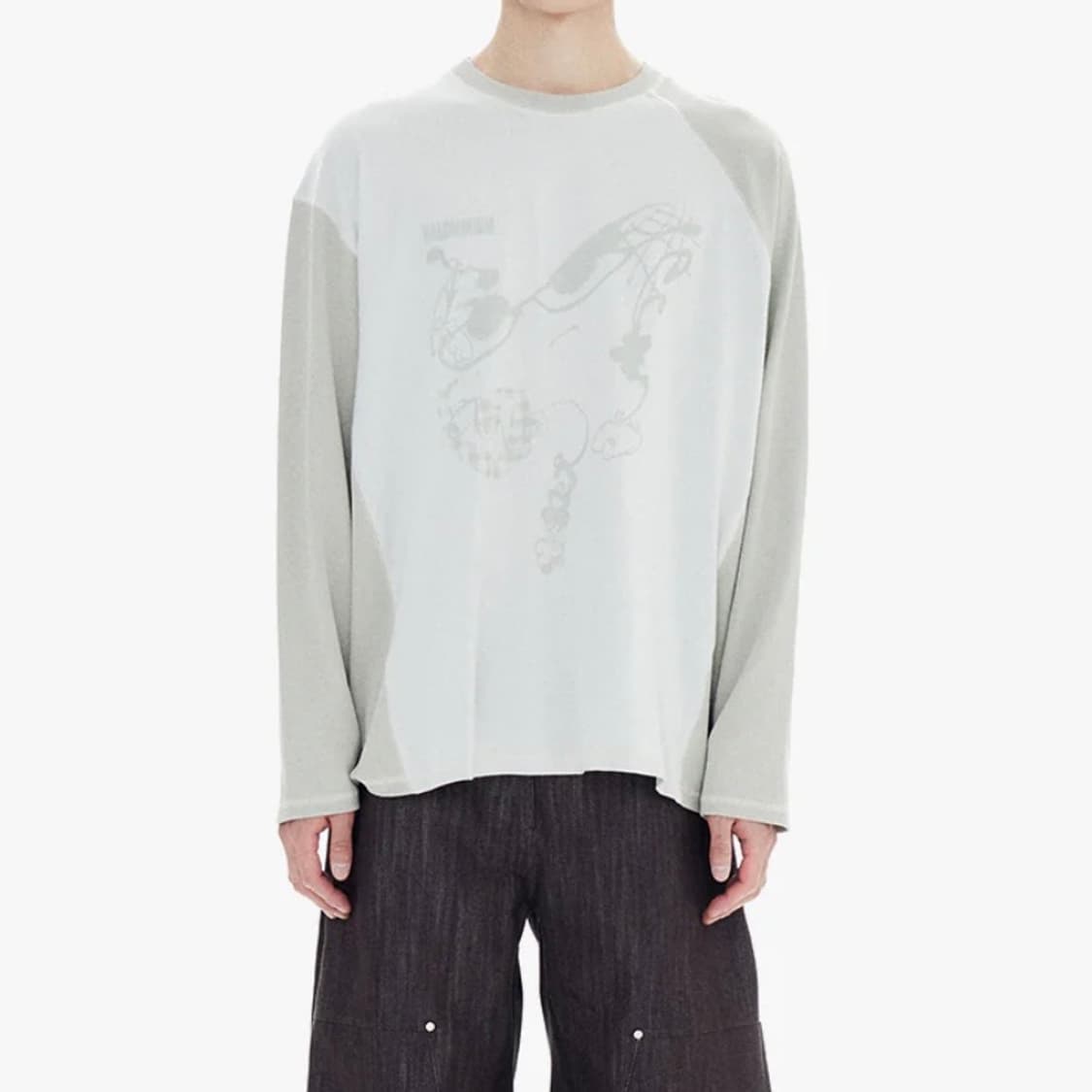 할로미늄 이해선 드로잉 티 green 상품이미지1