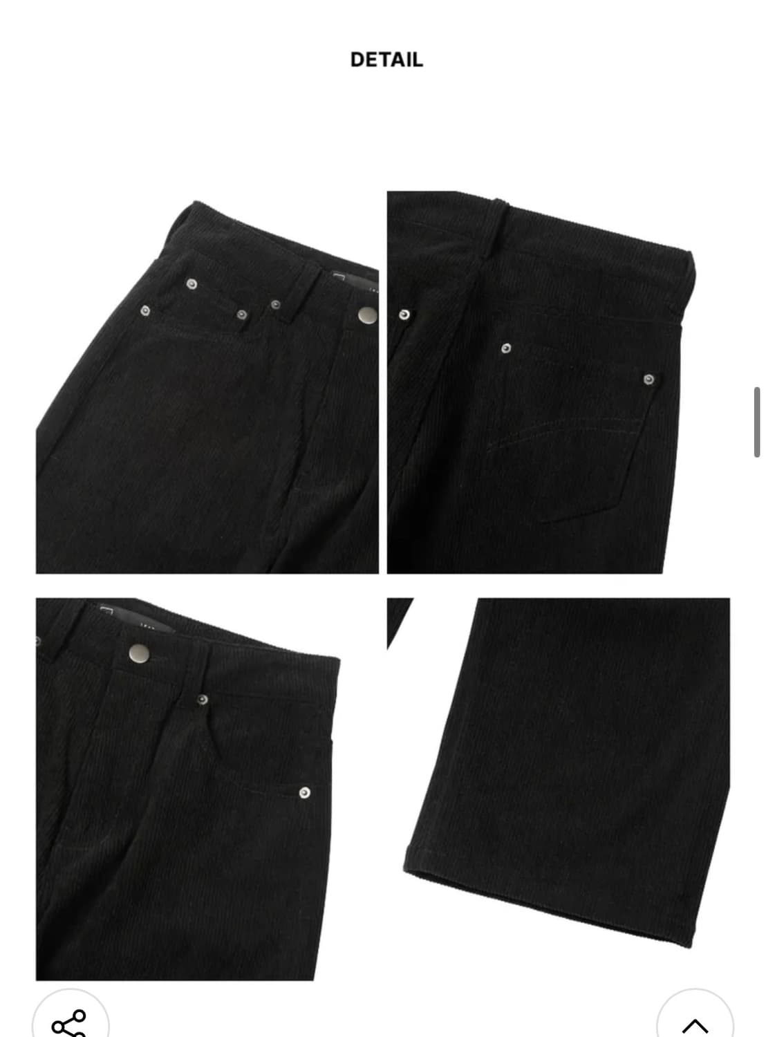 (S) 레더리 포켓 스티치 스트레이트 코듀로이 팬츠 판매 상품이미지7