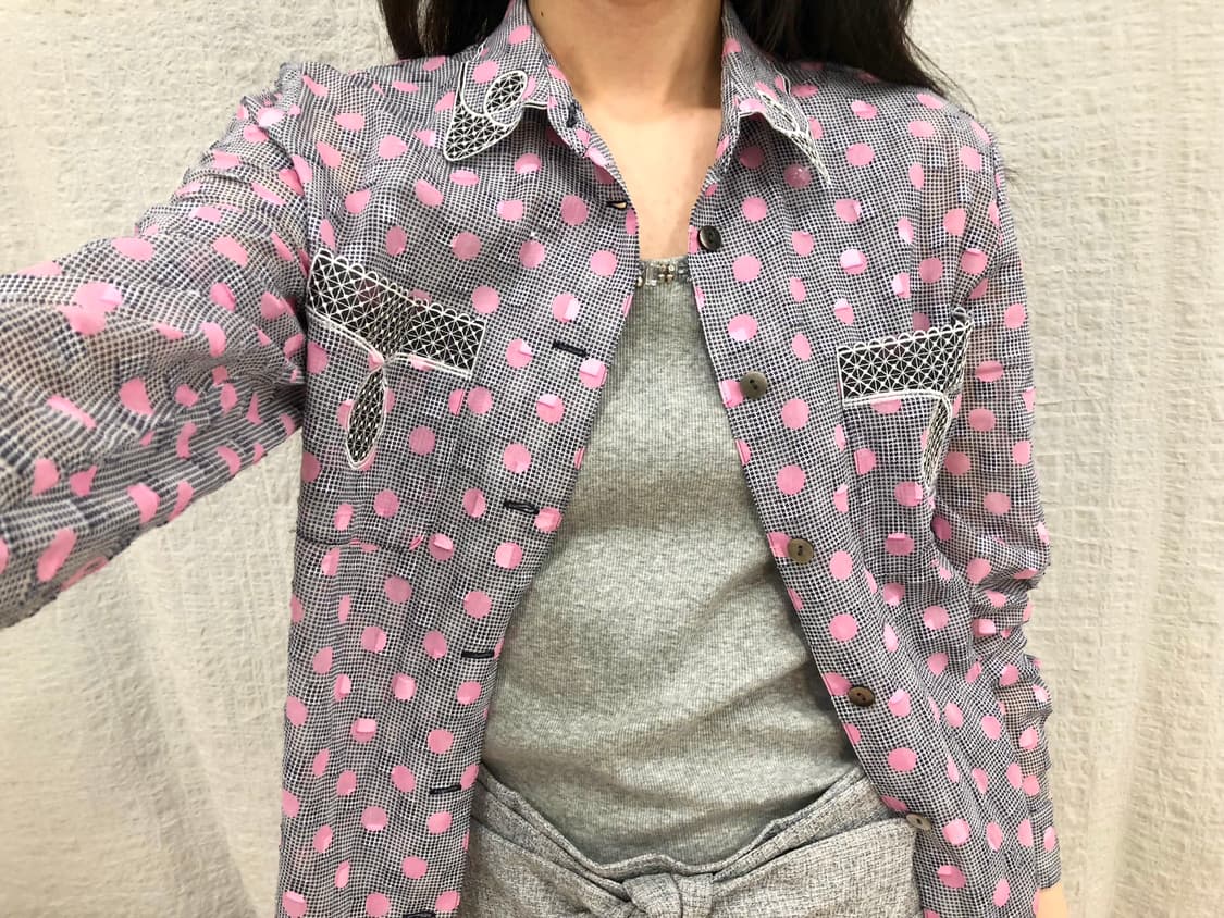 pink polka summer shirts 상품이미지3