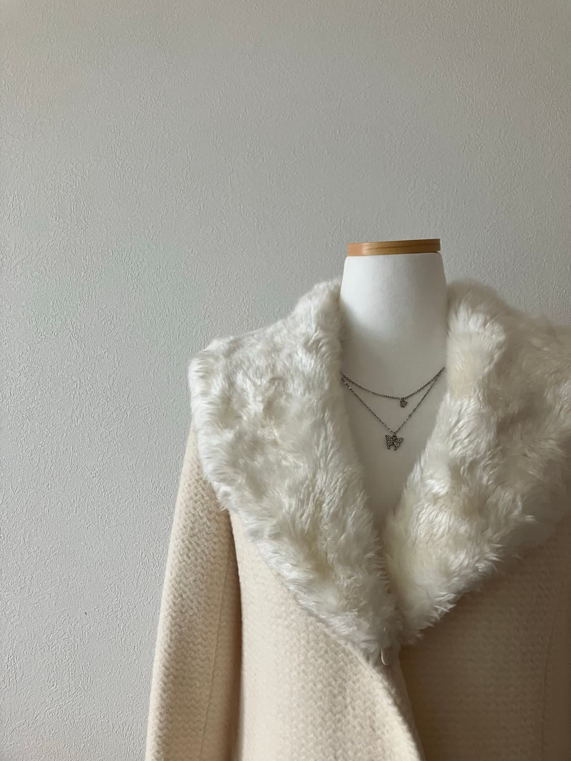 CECIL McBEE 세실맥비 울혼방 퍼 코트 히메갸루 상품이미지2