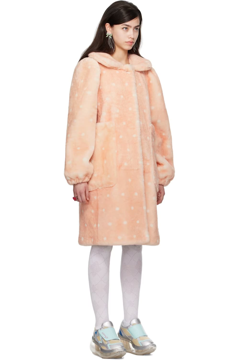 I'M SORRY BY PETRA COLLINS 폴카 도트 시어링 코트 상품이미지2