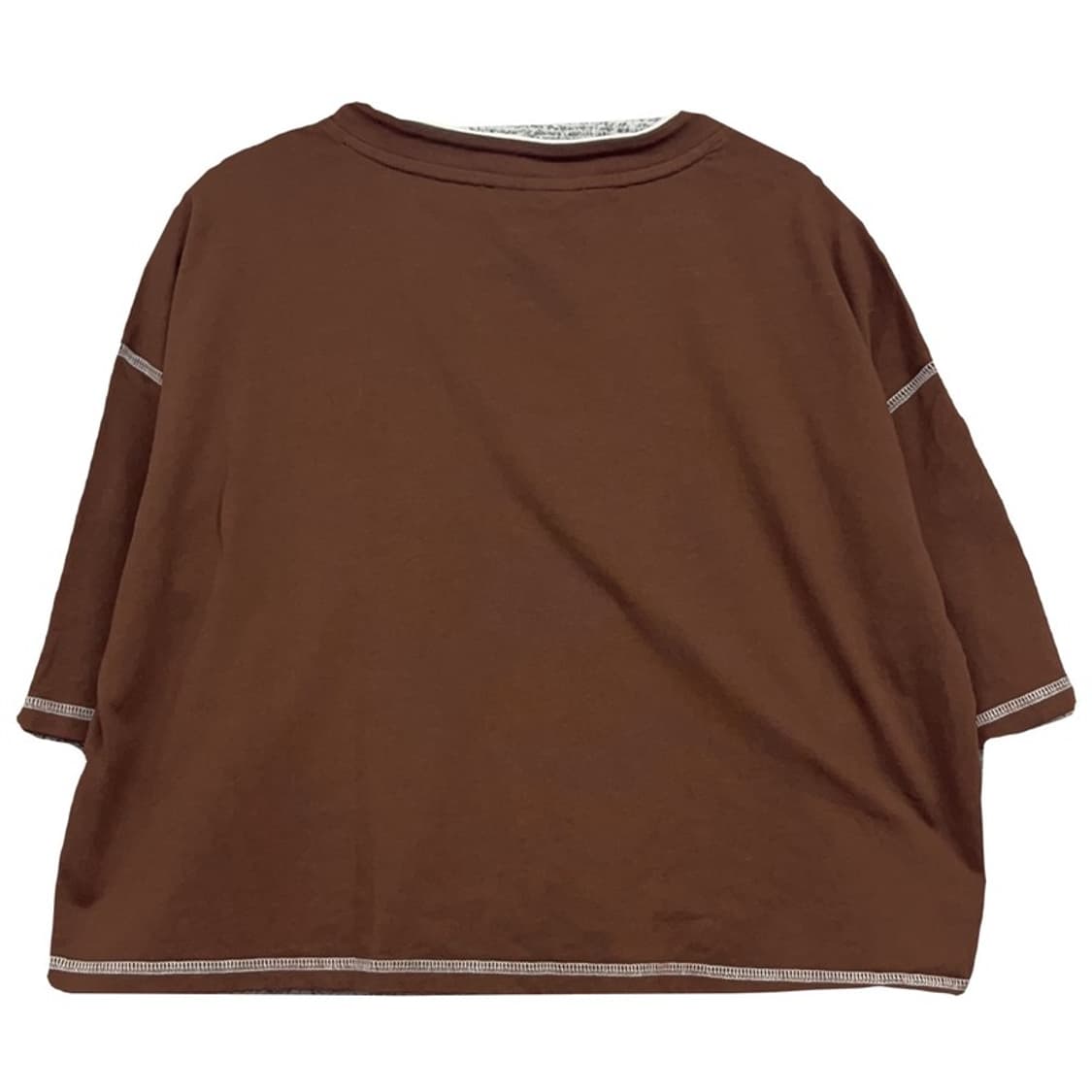 BENSHERMAN 프린팅 브라운 블록코어 반팔티 90 상품이미지2