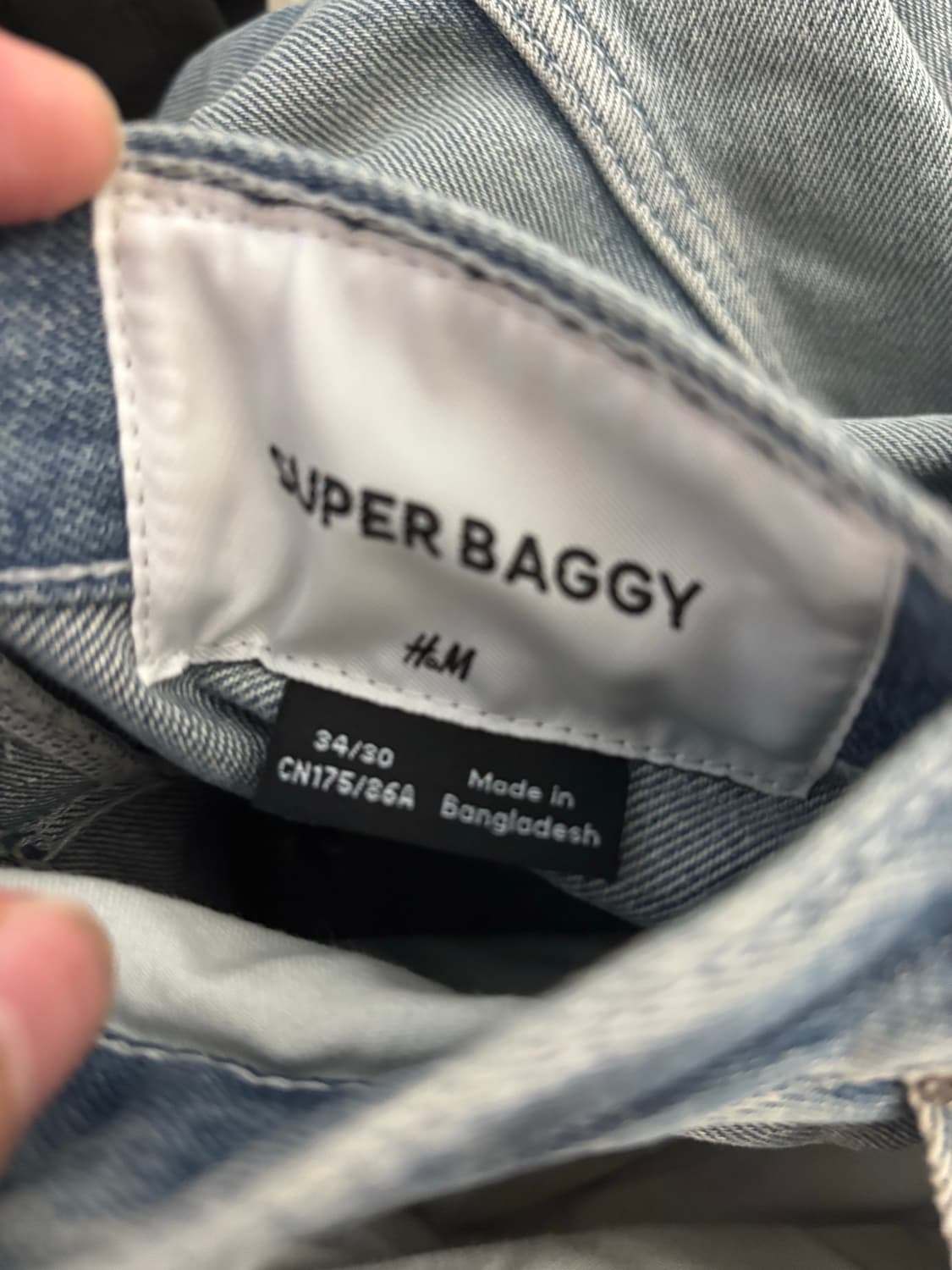 H&M 수퍼 배기진 데님팬츠 상품이미지3