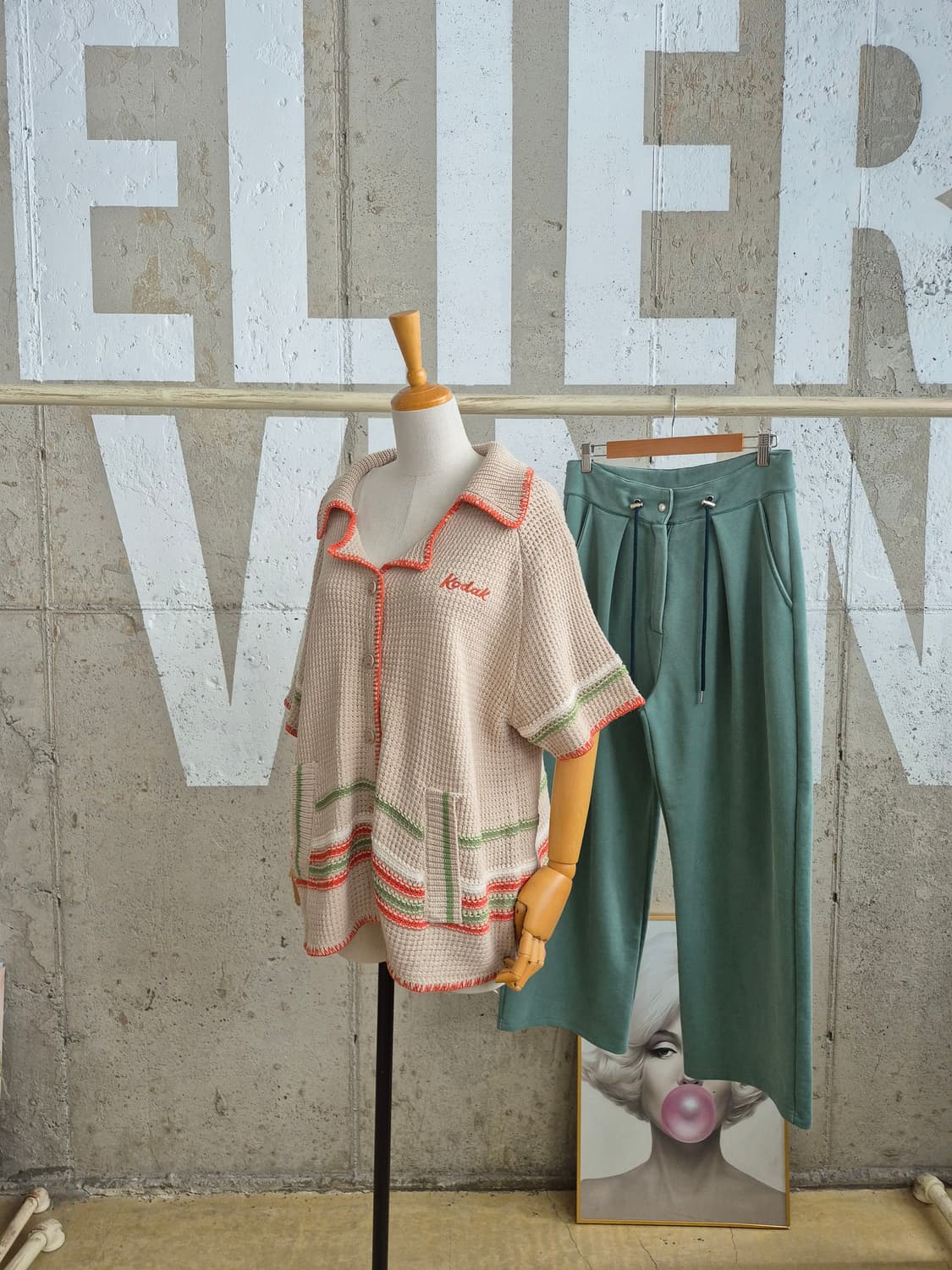 코닥 2025년상품 니트 반팔 오버셔츠 가디건(SB8 상품이미지2