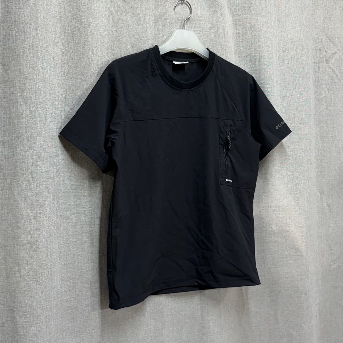 [M] 컬럼비아 기능성 블랙 반팔 라운드 티셔츠 포켓 상품이미지4