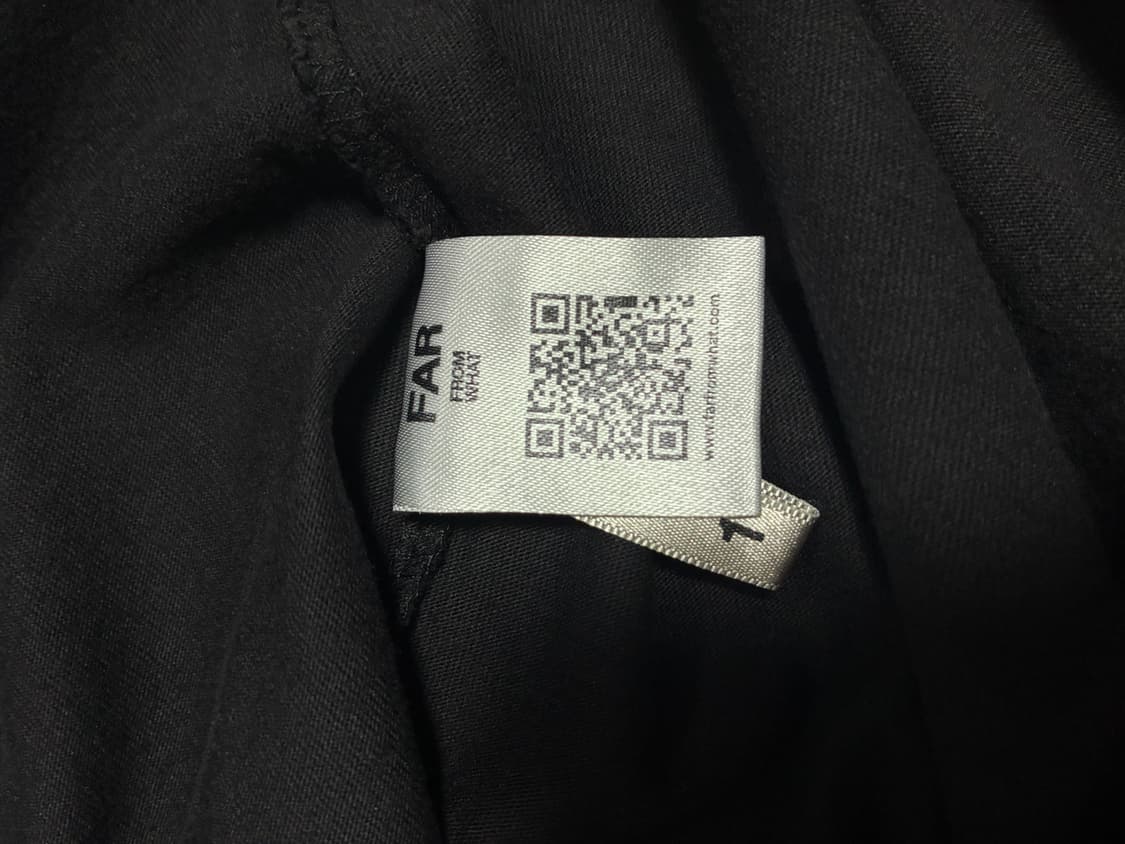 파프롬왓 파 워시드 로고 티셔츠 블랙 1사이즈 상품이미지5