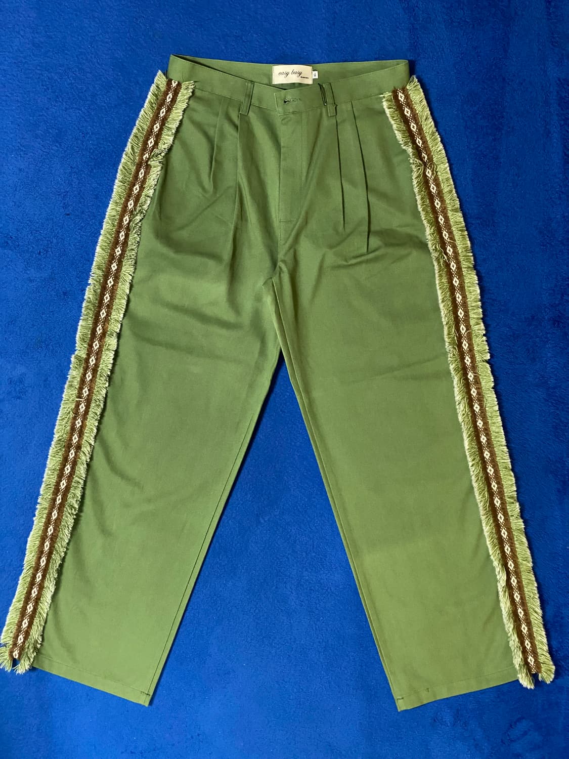 EasyBusy 이지비지 사이드테일 치노 팬츠 그린 XL 상품이미지1