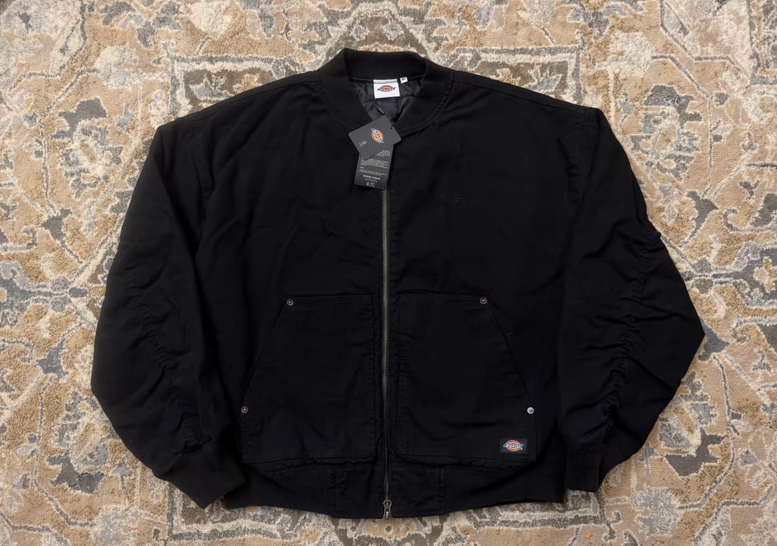 [디키즈] 가먼트 다이드 봄버 자켓 블랙 XL (데드스탁) 상품이미지1