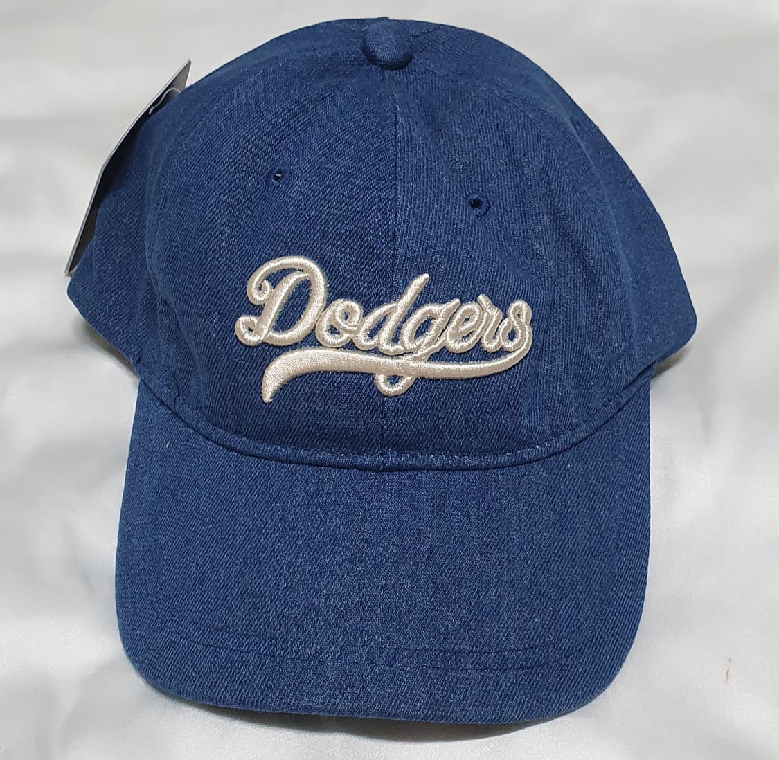 블루 크림베이지  데님 엠엘비 볼캡 모자  상품이미지3