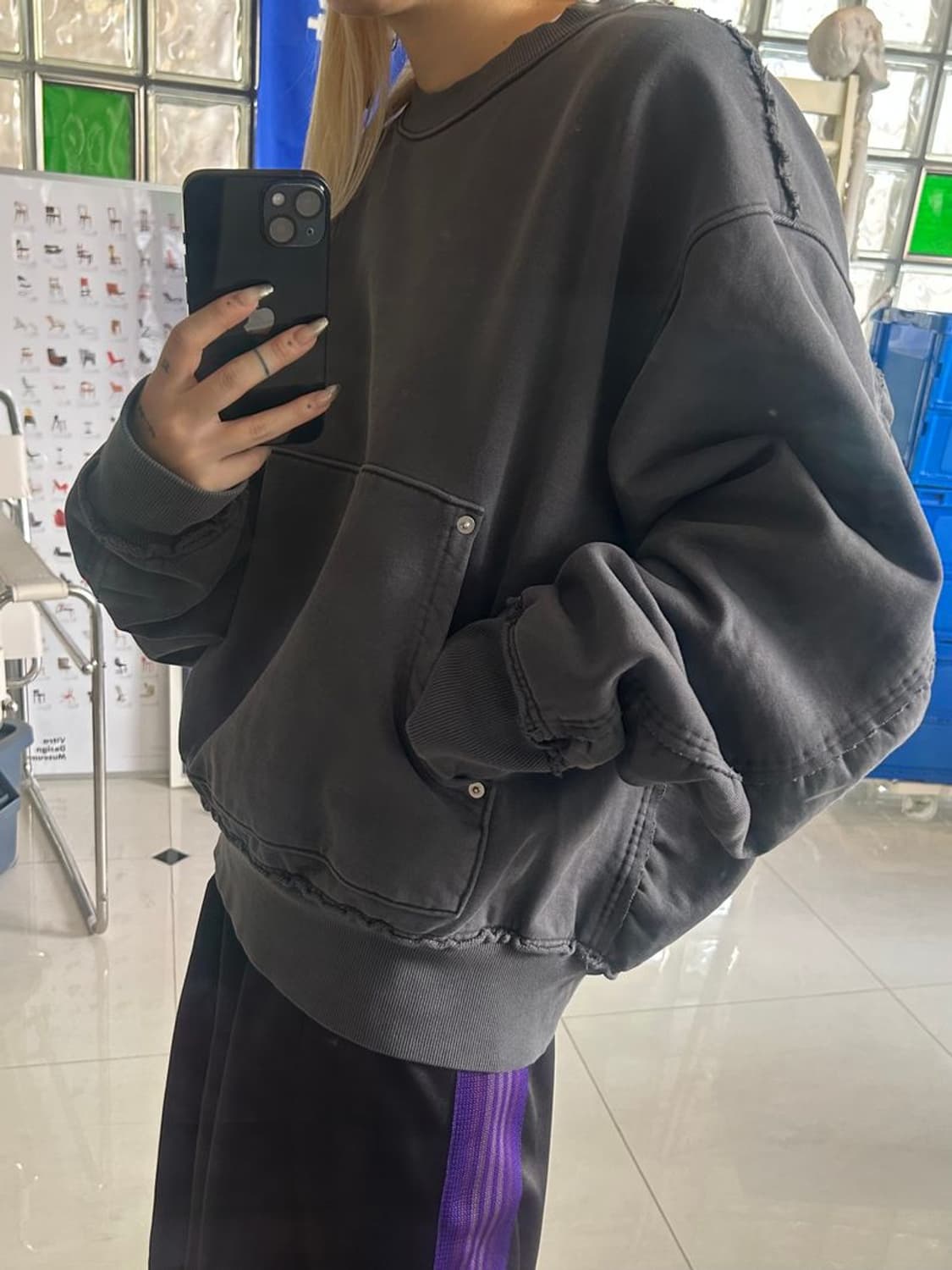 ROUND SLEEVE CREWNECK 라운드 소매 크루넥 상품이미지1