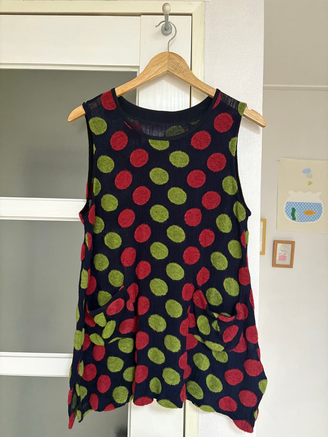 도트 포인트 민소매 니트 상품이미지1